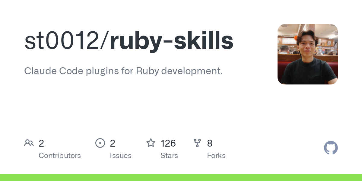 Ruby Skills — Development skill for Claude Code