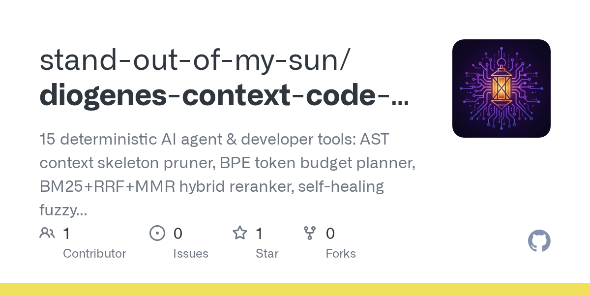 Diogenes Context Code Solver MCP — AI skill for Claude Code