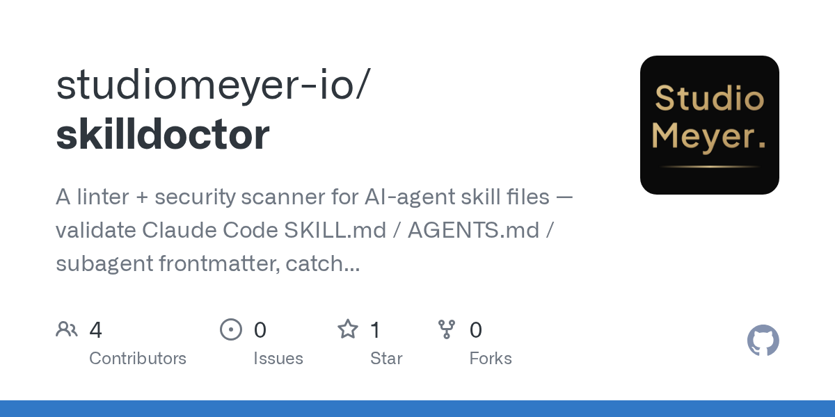 Skilldoctor — Security skill for Claude Code