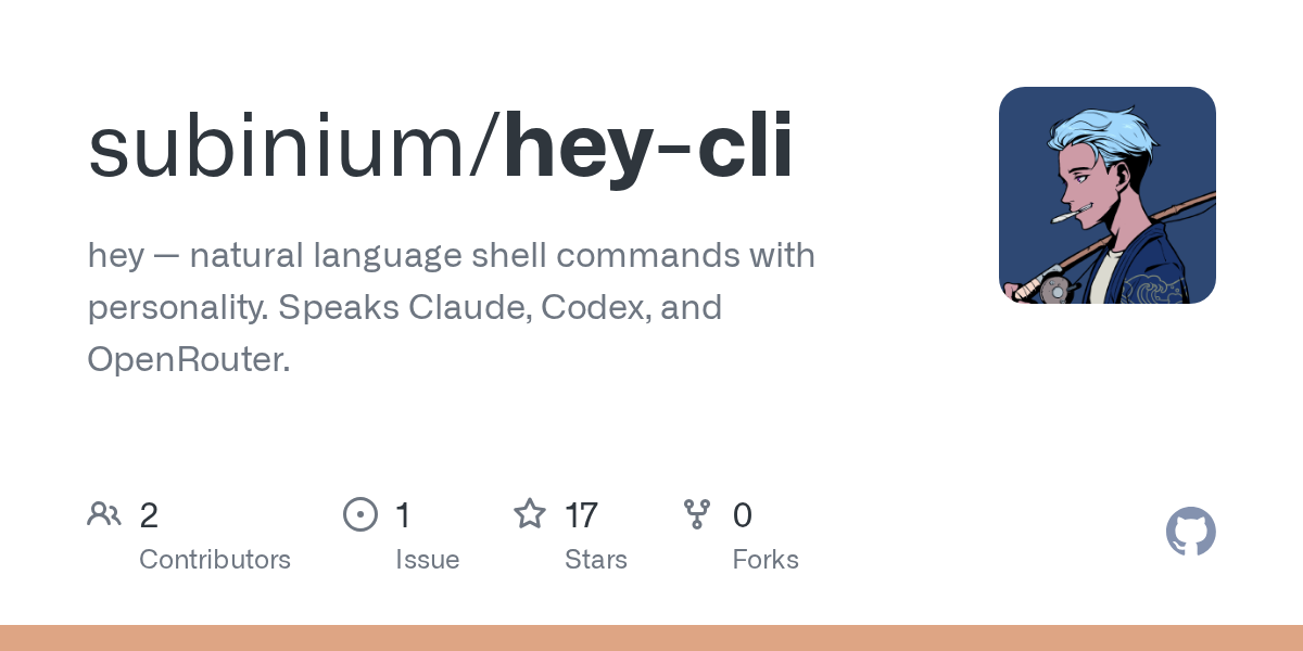 Hey CLI — Development skill for Claude Code