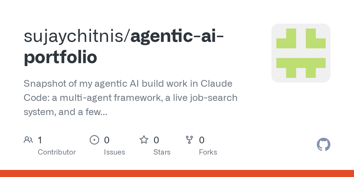 Agentic AI Portfolio — AI skill for Claude Code