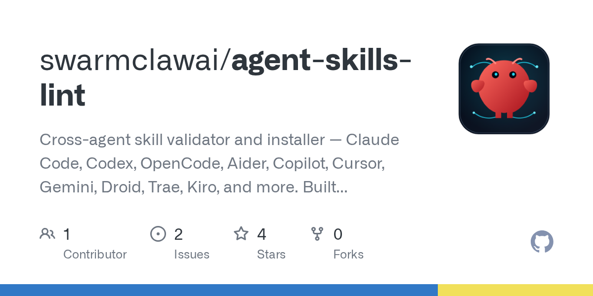 Agent Skills Lint — Code Quality skill for Claude Code