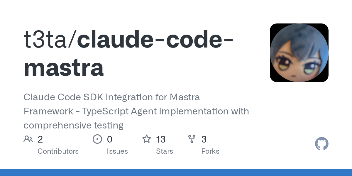 Claude Code Mastra — Testing skill for Claude Code