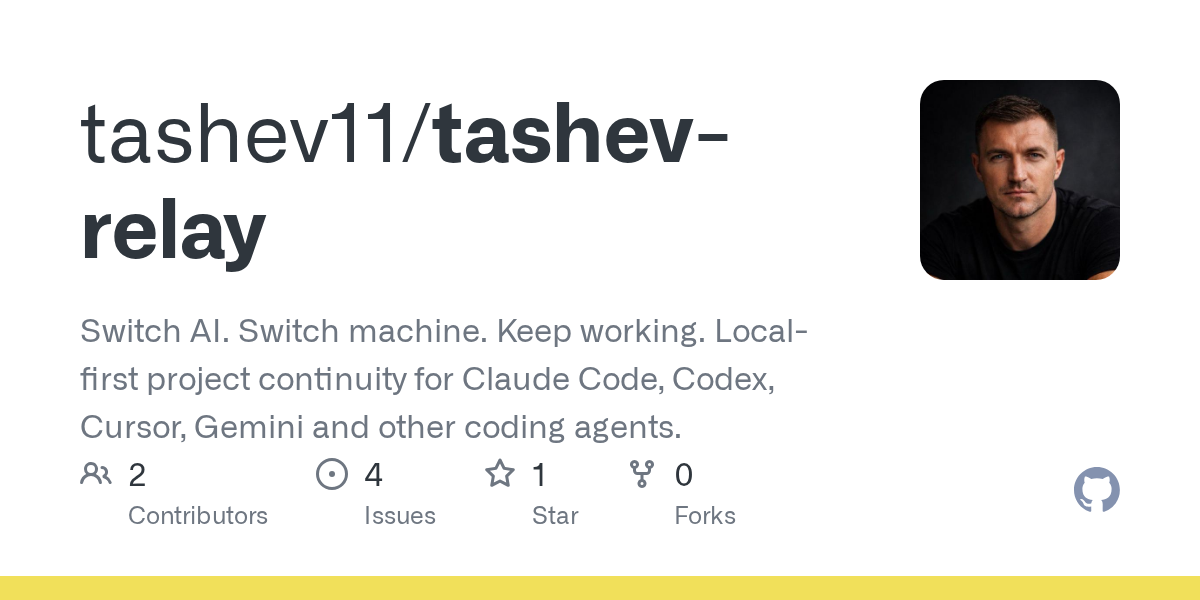 Tashev Relay — AI skill for Claude Code