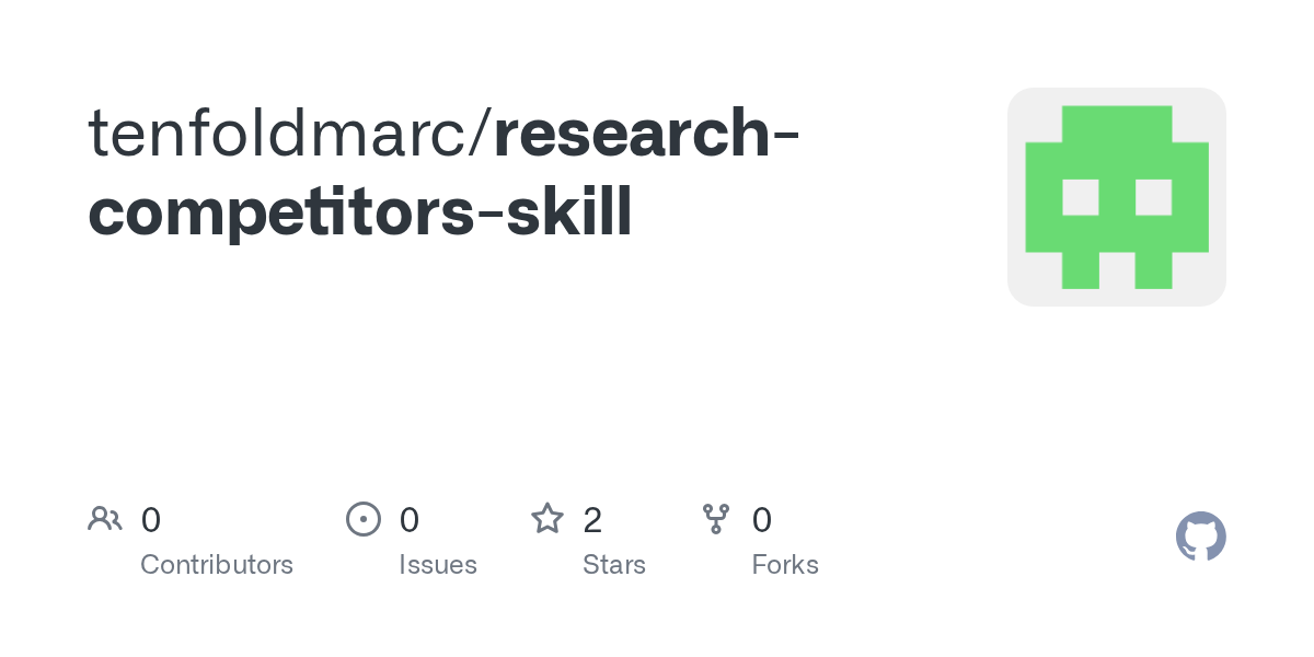 Research Competitors Skill — Communication skill for Claude Code
