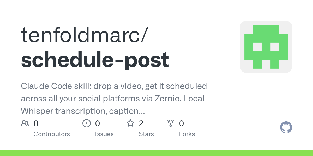 Schedule Post — Communication skill for Claude Code