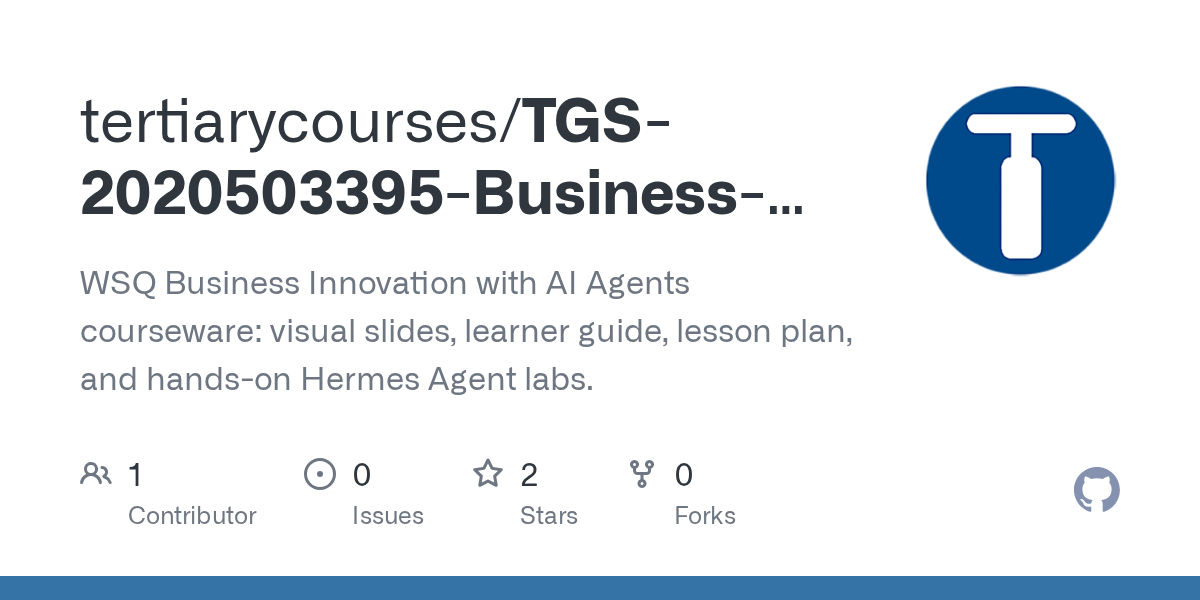 TGS 2020503395 Business Innovation With AI Agents — AI skill for Claude Code