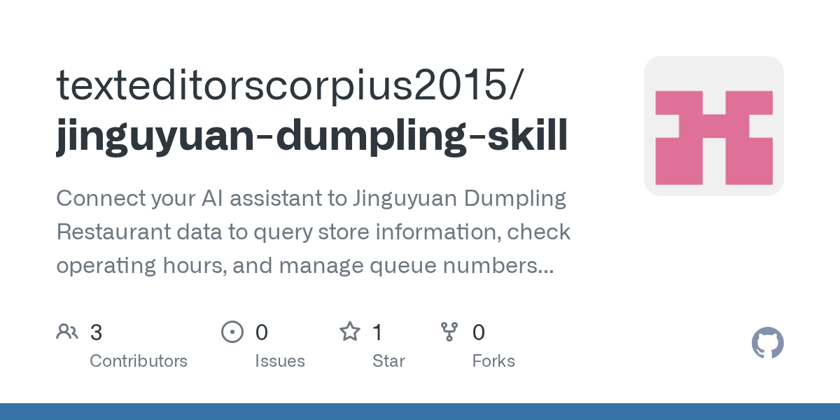 Jinguyuan Dumpling Skill — Data skill for Claude Code