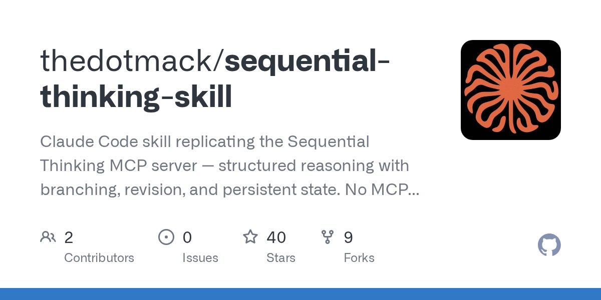 Sequential Thinking Skill — Development skill for Claude Code