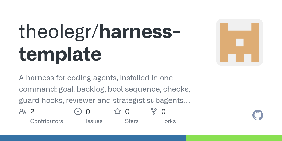 Harness Template — Development skill for Claude Code