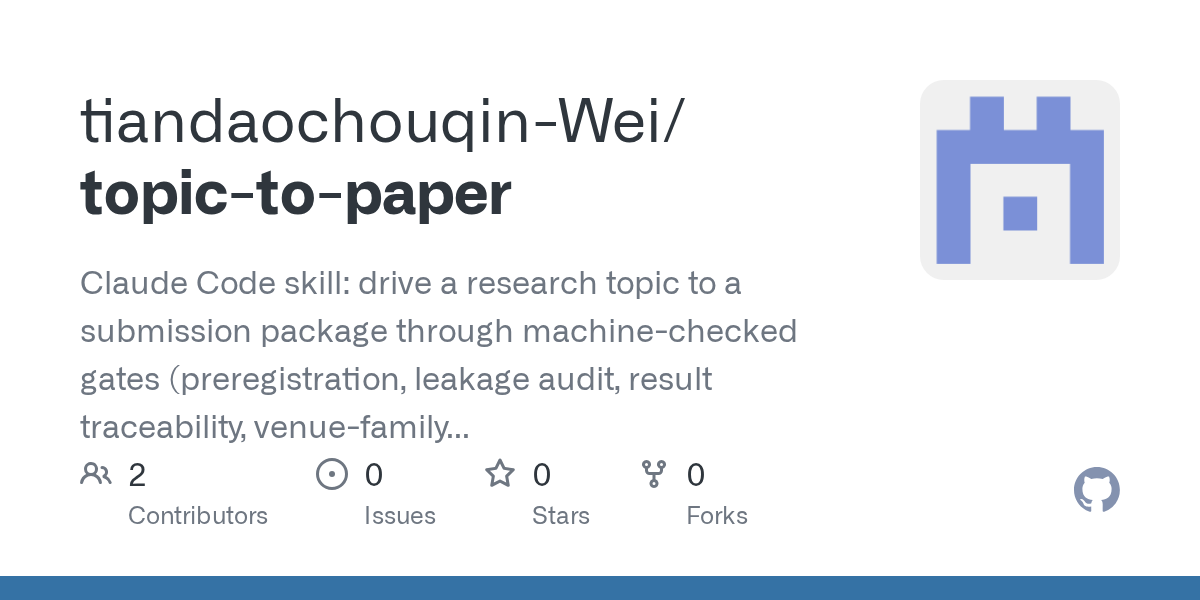 Topic To Paper — Security skill for Claude Code
