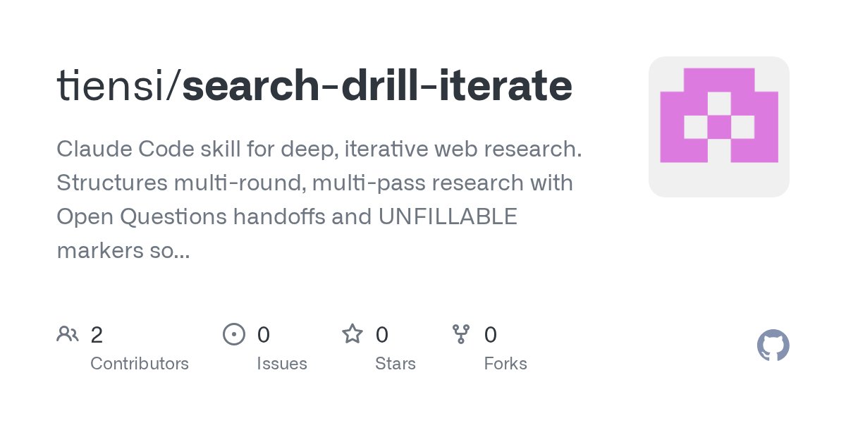Search Drill Iterate — Development skill for Claude Code