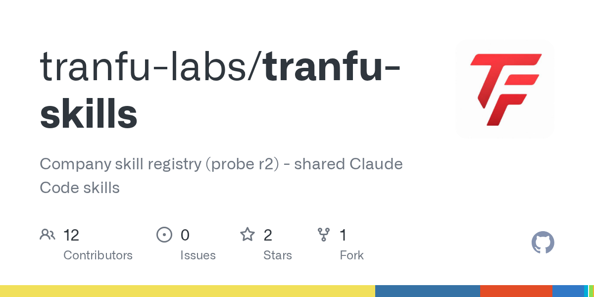 Tranfu Skills — Development skill for Claude Code