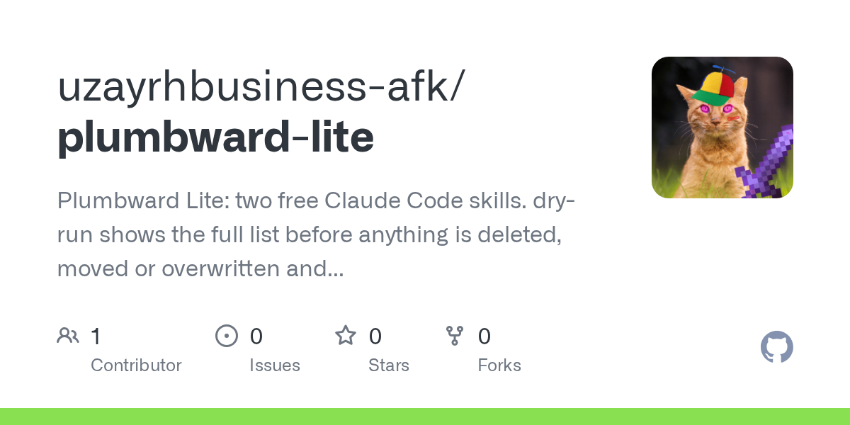 Plumbward Lite — Development skill for Claude Code