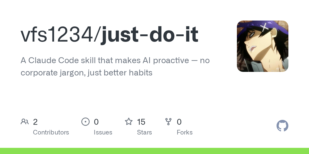 Just Do It — Development skill for Claude Code