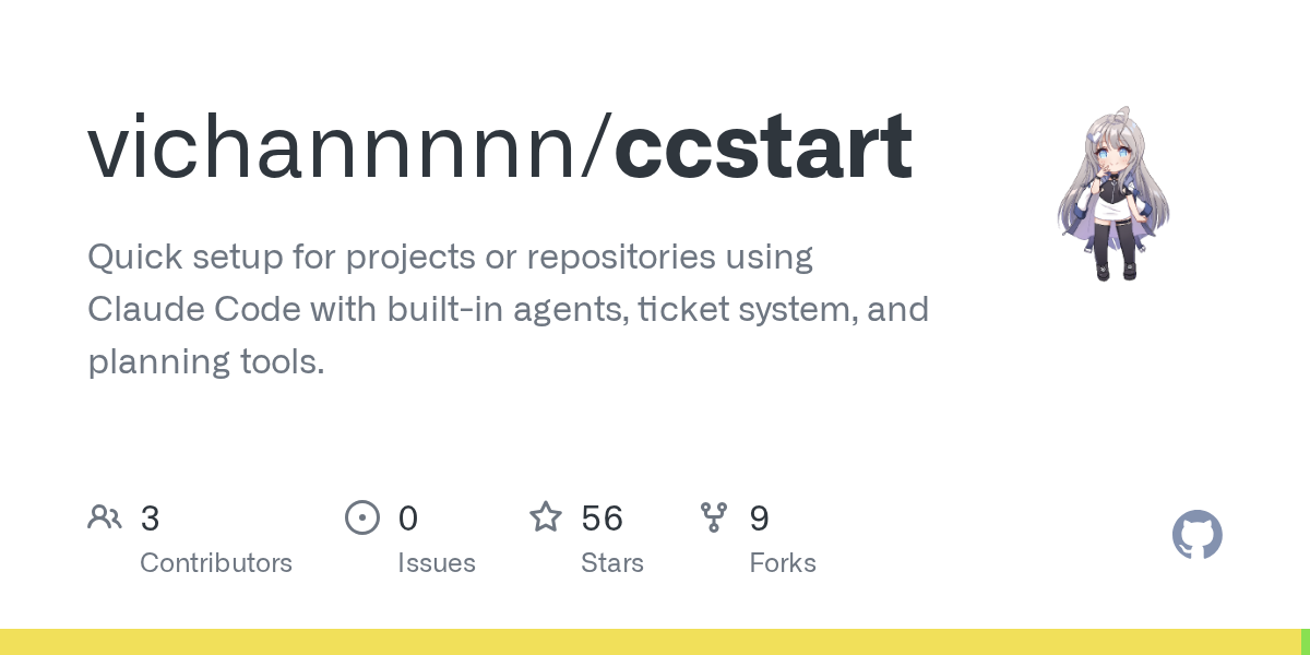 Ccstart — Development skill for Claude Code