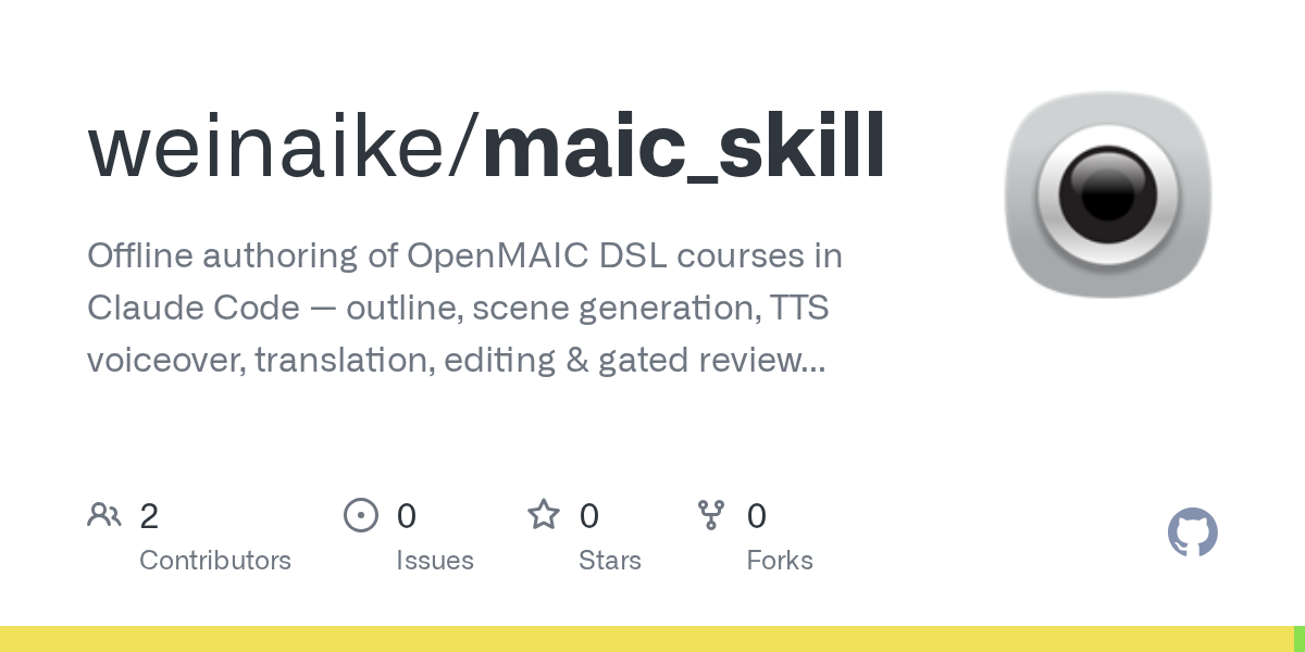 Maic Skill — Data skill for Claude Code