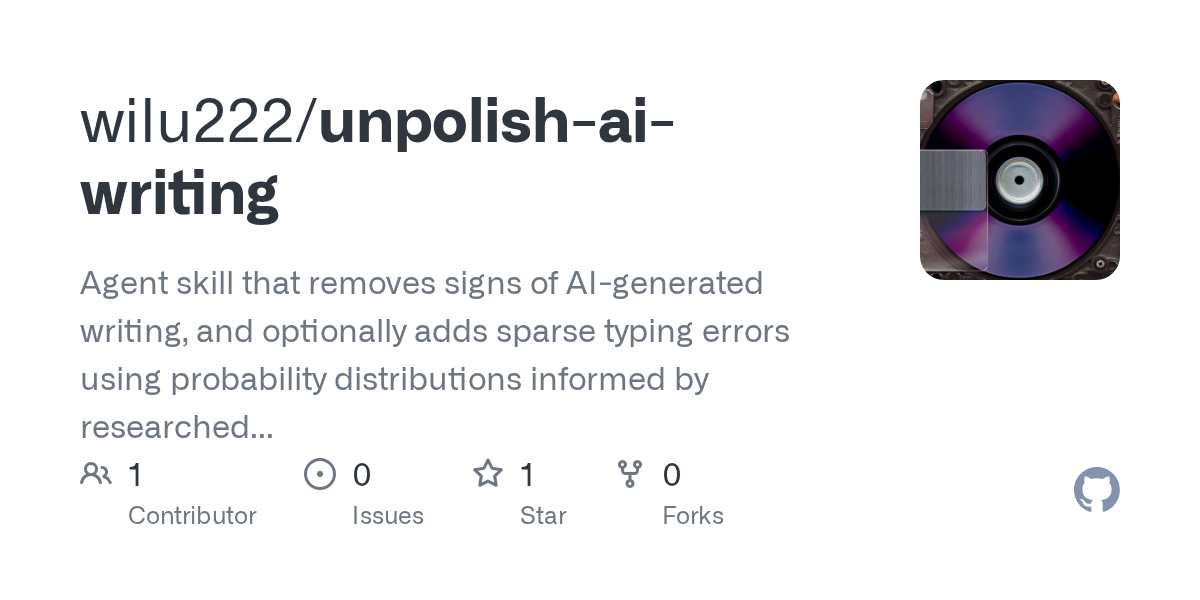 Unpolish AI Writing — AI skill for Claude Code