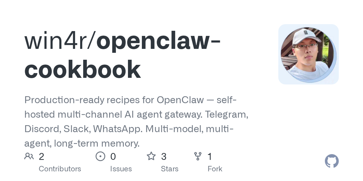 Openclaw Cookbook — AI skill for Claude Code
