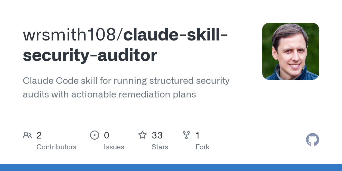 Claude Skill Security Auditor — Security skill for Claude Code