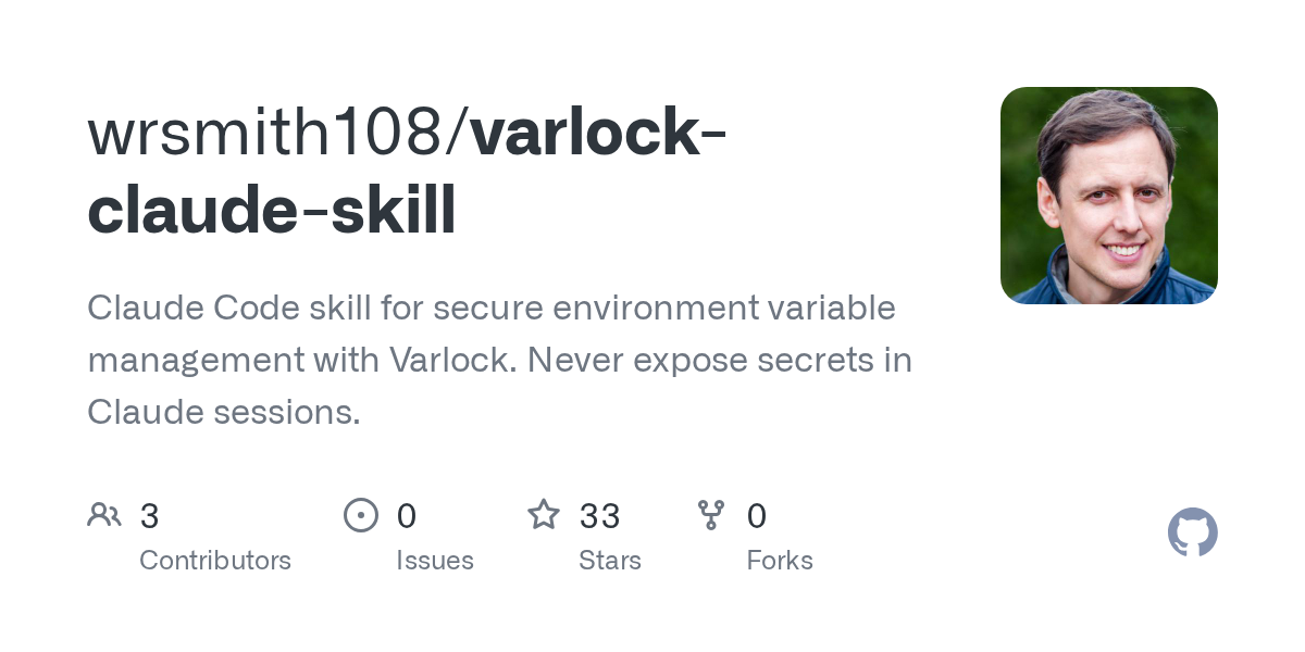 Varlock Claude Skill — Git skill for Claude Code
