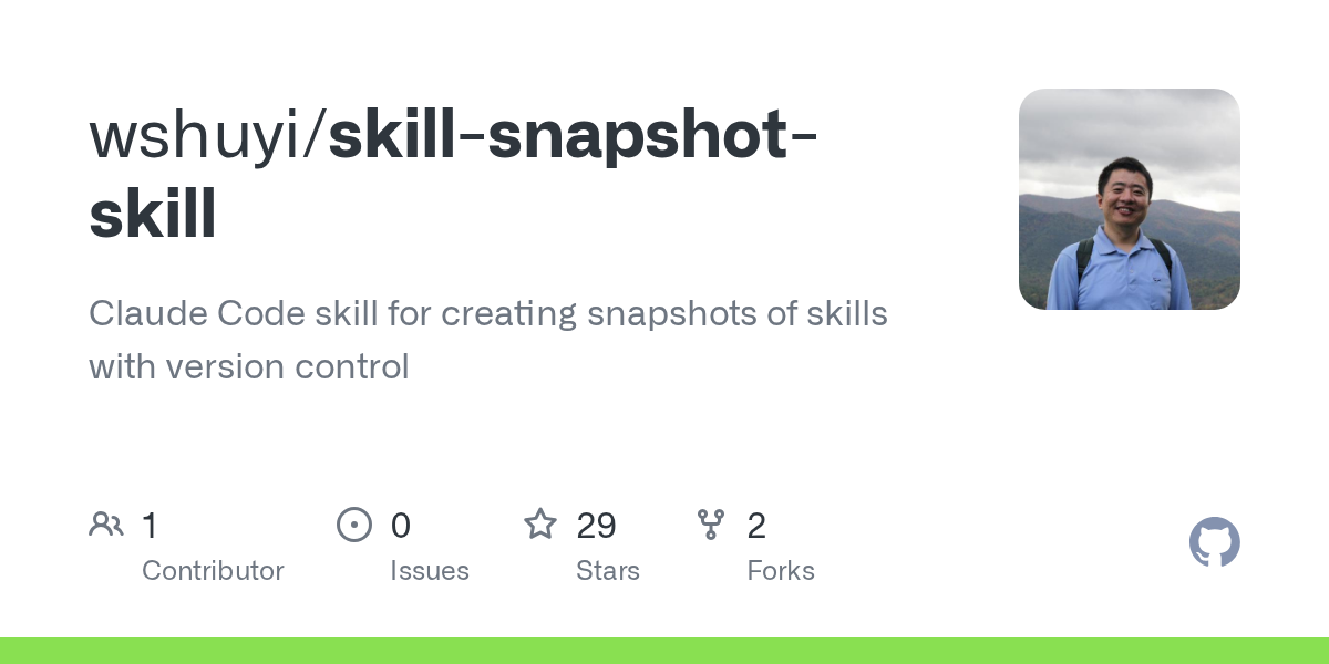 Skill Snapshot Skill — Development skill for Claude Code