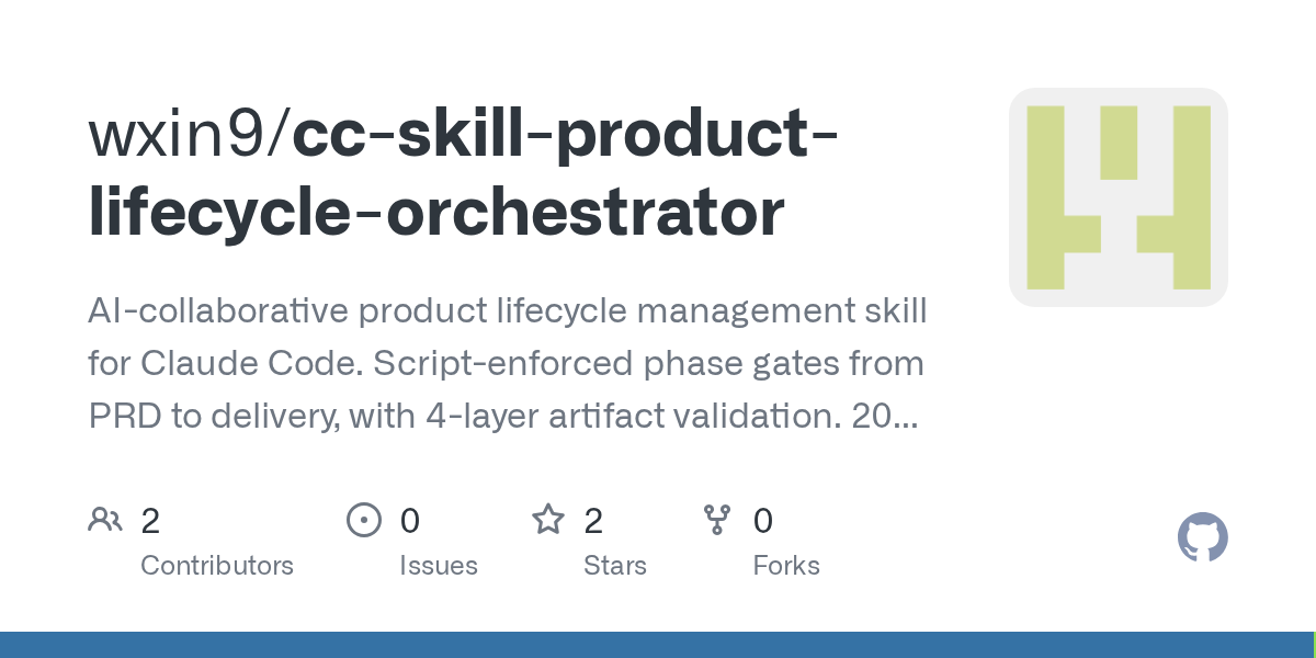 Cc Skill Product Lifecycle Orchestrator — AI skill for Claude Code