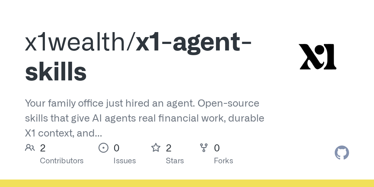 X1 Agent Skills — AI skill for Claude Code