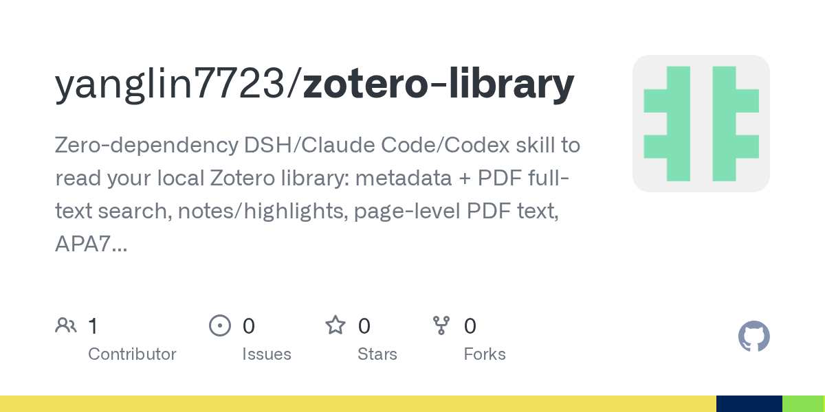Zotero Library — Development skill for Claude Code