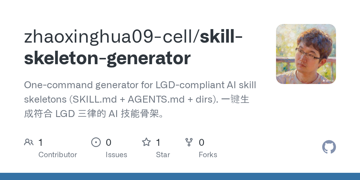 Skill Skeleton Generator — AI skill for Claude Code