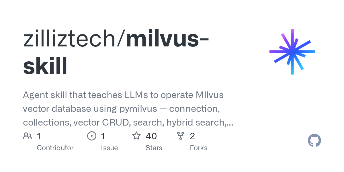 Milvus Skill — Data skill for Claude Code